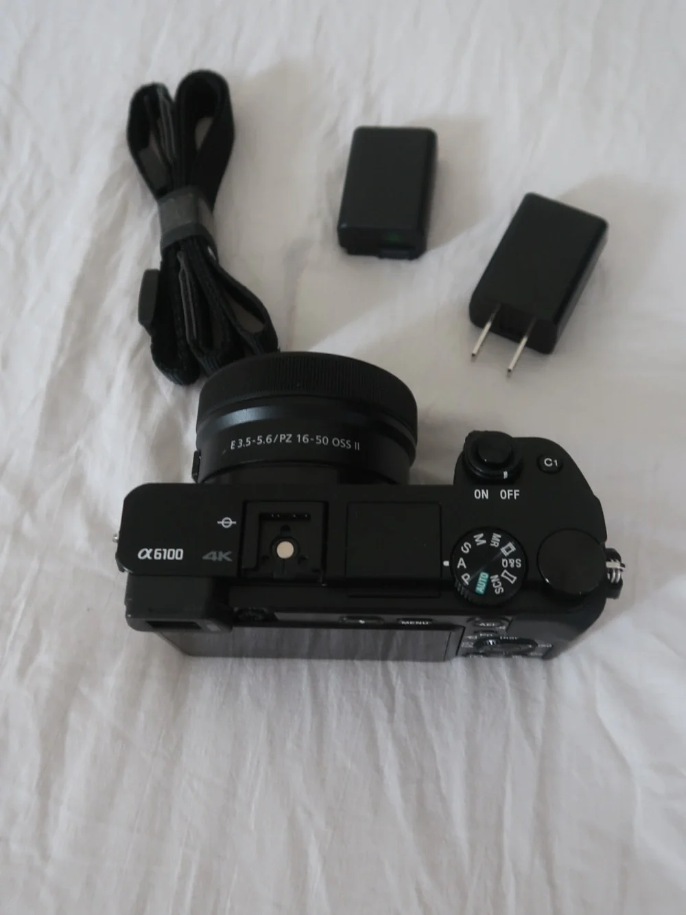 Sony Black Mirrorless Alpha Camera with 16-50mm Lens and Accessories